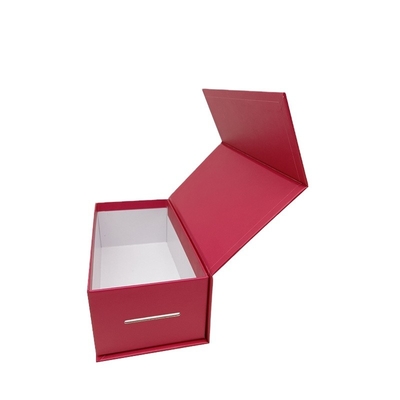 Buy Luxury Beverage Packaging Boxes , Recyclable Magnetic Red Wine Gift Box With Logo online manufacture