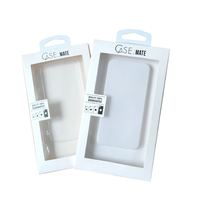 Beli Kotak Kemasan Casing Ponsel Murah Kustom Dengan Jendela PVC Cetak Logo Kotak Daur Ulang online manufacture