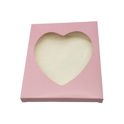 Buy Custom logo Eyelash Box Pink Printing Color Heart Shaped Window PVC Eyelash Packaging Box Vendor online manufacture