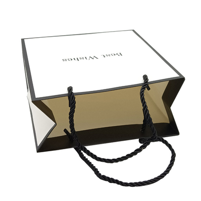 comprare Borsa di carta con logo personalizzato / Sacchetti per la spesa di abbigliamento, bianchi, marroni, di carta kraft, sacchetti per scarpe con manico online manufacture