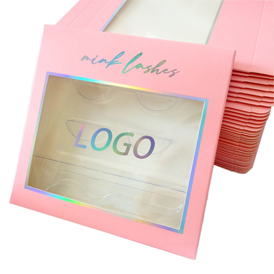 خرید طراحی سفارشی PVC پنجره Lashbox طوسی طلایی زیبا لوگو موی موی کاغذی جعبه بسته بندی آستین بسته بندی online manufacture