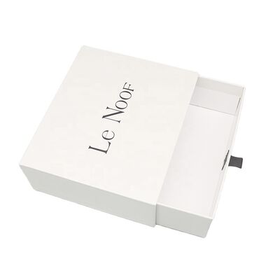 comprar Caja de cartón gris con relieve y cajón deslizante hecho a mano para embalaje de joyería de lujo con cinta online manufacture