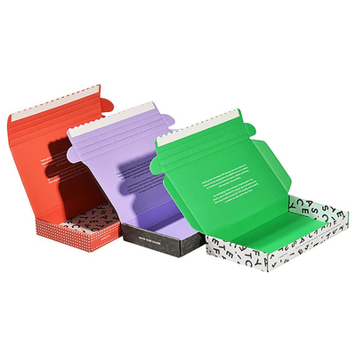 Recycled Corrugated Paper Box Self Sealing Shipping Paper Box Custom Zipper Retainer Box